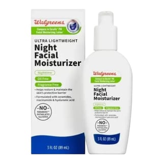 Walgreens Ultra Lightweight Night Facial Moisturizer Fragrance Free