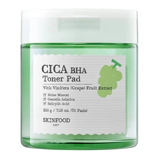 Skinfood Shine Muscat Cica BHA Toner Pad