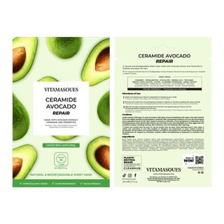 Vitamasques Ceramide Avocado Repair Sheet Mask
