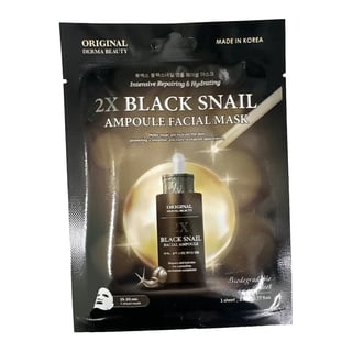 Original Derma Beauty 2X Black Snail Ampoule Facial Mask