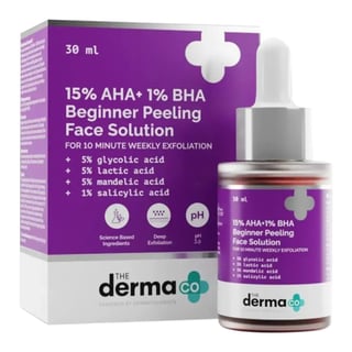 The Derma Co 15% AHA+1% BHA Beginner Face Peeling Solution