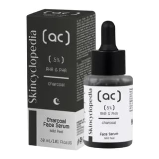 Skincyclopedia 5% AHA & PHA Charcoal Mild Peeling Face Serum