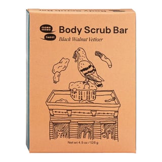 Meow Meow Tweet Body Scrub Bar Black Walnut Vetiver