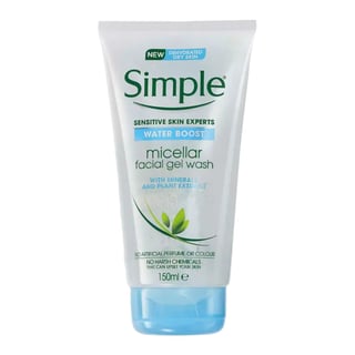 Simple Skincare Water Boost Micellar Cleansing Facial Gel Wash