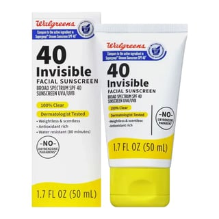 Walgreens Invisible Facial Sunscreen SPF 40
