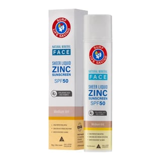 Surf Life Saving Natural Mineral Face Sheer Liquid Zinc Sunscreen SPF50