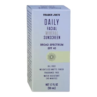 Trader Joe's Daily Facial Mineral Sunscreen SPF 40