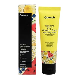 Quench Botanics Yuzu Fine 2-In-1 Vitamin C Scrub And Clay Mask