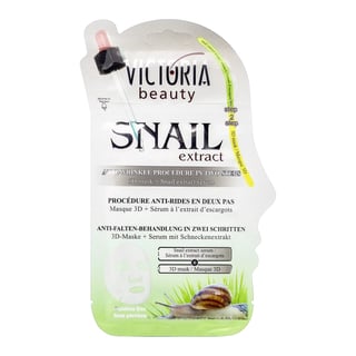 Victoria Beauty Snail Extract Anti-Wrinkle Procedure in Two Steps 3D Mask + Snail Extract Serum