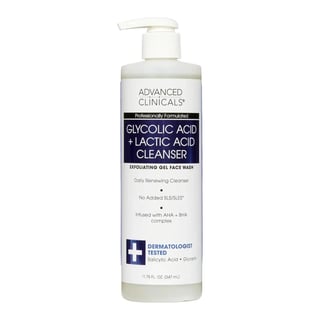 Advanced Clinicals Glycolic Acid + Lactic Acid Cleanser