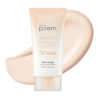 メイクプレム グロウ ベージュ トーンアップ サンクリーム SPF50