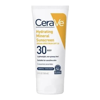 CeraVe Hydrating Mineral Sunscreen SPF 30 Body Lotion