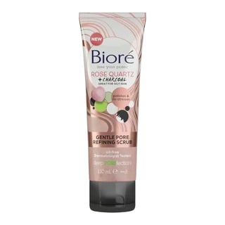 Biore Rose Quartz + Charcoal Gentle Pore Refining Face Scrub