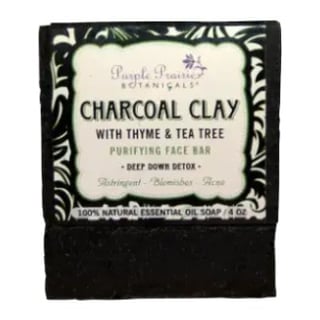 Purple Prairie Charcoal Clay With Thyme & Tea Tree Purifying Face Bar
