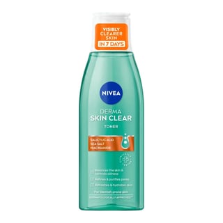 Nivea Derma Skin Clear Toner With Salicylic Acid, Sea Salt, And Niacinamide