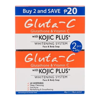 Gluta-C Kojic Plus+ Whitening System Face & Body Soap