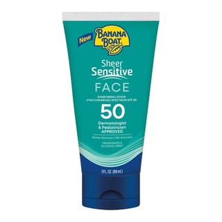 Banana Boat Sheer Sensitive Face Sunscreen Lotion SPF 50