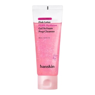 Hanskin Pink Lotus PDRN Hyaluron Gel-To-Foam Prep Cleanser