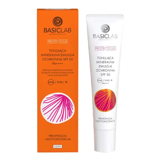BasicLab Protecticus Tonująca Mineralna Emulsja Ochronna SPF 50 PA++++
