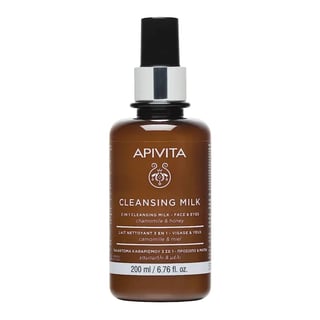 Apivita Natural Cosmetics 3 In 1 Cleansing Milk Face & Eyes Chamomile And Honey
