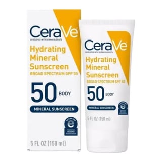 CeraVe Hydrating Mineral Sunscreen SPF 50 Body Lotion