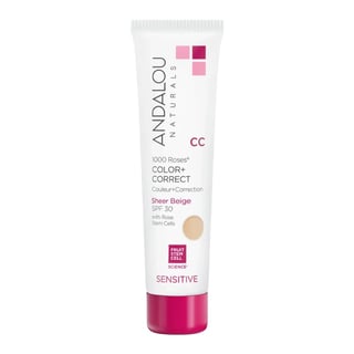 Andalou Naturals Sensitive 1000 Roses CC Color + Correct SPF 30