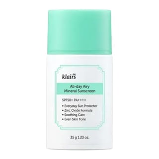 Dear, Klairs All-Day Airy Mineral Sunscreen SPF 50+ PA++++
