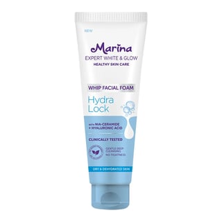 Marina Expert White & Glow Whip Facial Foam- Hydra Lock