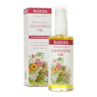 Badger Damascus Rose Face Cleansing Oil For Dry & Delicate Skin