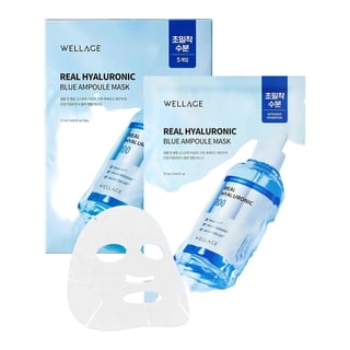 Wellage Real Hyaluronic Blue Ampoule Mask