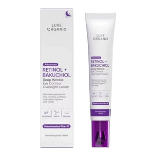 Luxe Organix Advanced Retinol + Bakuchiol Deep Wrinkle Eye Contour Overnight Cream