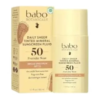 babo botanicals Daily Sheer Tinted Mineral Sunscreen Fluid SPF 50