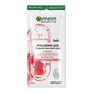 Garnier 1% Hyaluronic Acid + Watermelon Firming Ampoule Sheet Mask