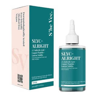 S'he vec Slyc-Alright 2% Salicylic Acid + Copper Peptide + Laurus Nobilis
