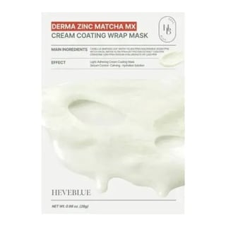 Heveblue Derma Zinc Matcha MX Cream Coating Wrap Mask