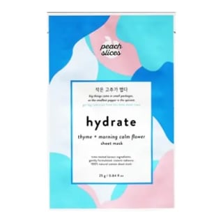 Peach Slices Hydrate Thyme + Morning Calm Flower Mask