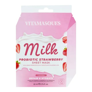 Vitamasques Probiotic Strawberry Milk Sheet Mask