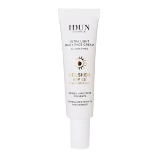 Idun Minerals Ultra Light Daily Face Cream Solsken SPF 50