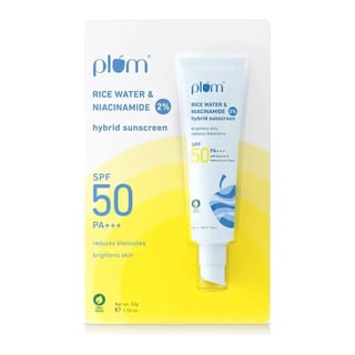 Plum Goodness 2% Niacinamide & Rice Water SPF 50 PA+++ Hybrid Sunscreen