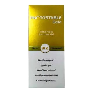Sun Pharma Photostable Gold Matte Finish Sunscreen Gel SPF 55