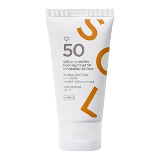 Hjärtats Solcreme Ansikte Oparfymerad SPF 50