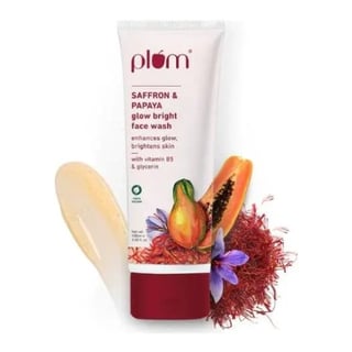 Plum Goodness Saffron & Papaya Glow Bright Face Wash