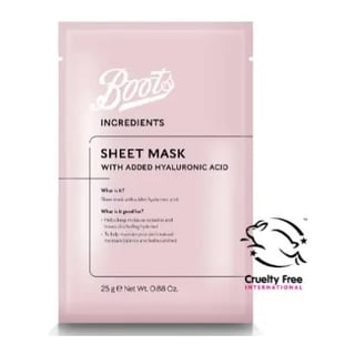 Boots Ingredients Hyaluronic Acid Sheet Mask