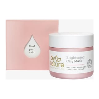 By Nature Brightening Clay Mask with Pink Clay + Witch Hazel + Kawakawa Extract