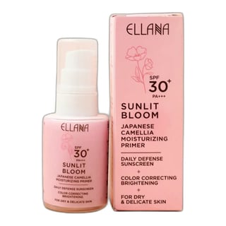 Ellana Mineral Cosmetics Sunlit Bloom Japanese Camellia Moisturizing Primer With SPF 30