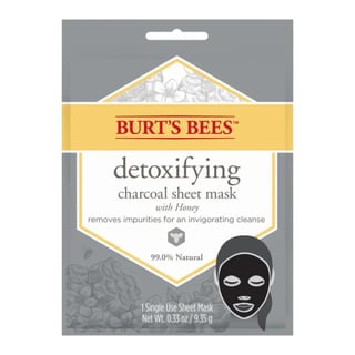 Burt's Bees قناع الوجه الورقي بالفحم لإزالة السموم