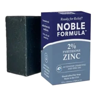 Noble Formula Activated Charcoal + Emu Oil 2% Pyrithione Zinc (ZnP) Bar Soap