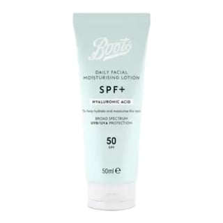 Boots SPF+ Hyaluronic Acid Daily Facial Moisturising Lotion SPF 50