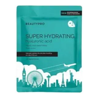 BeautyPro Super Hydrating Hyaluronic Acid Travel Face Sheet Mask