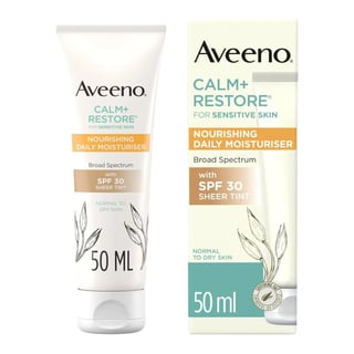 Aveeno Calm+Restore Nourishing Daily Moisturiser SPF 30 With Sheer Tint